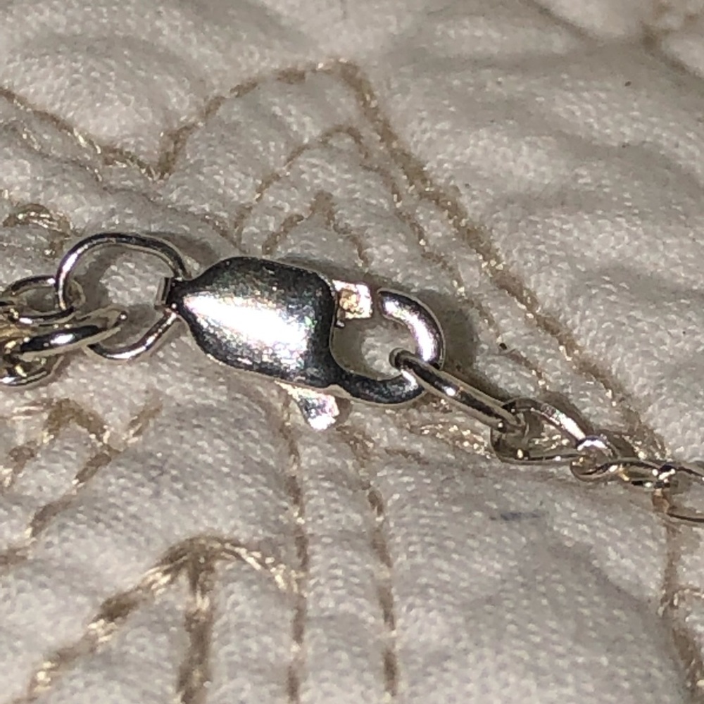 Lenox .925 silver/white topaz dove/hearts necklace - Picture 7 of 8